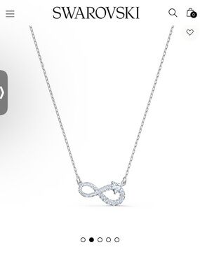 Swarovski necklace with infinity detail
